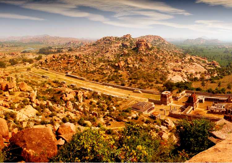 Aerial View of Hampi City